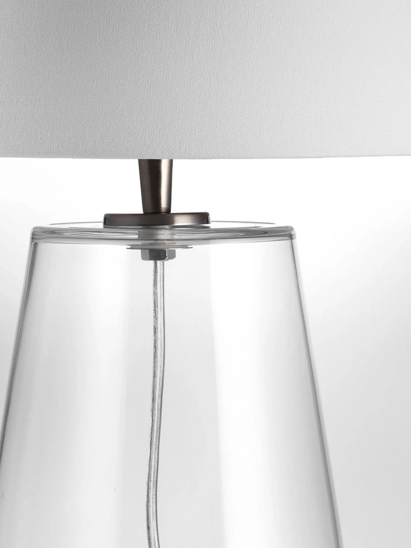 Bundle Connie Glass Lamp White Taper Shade