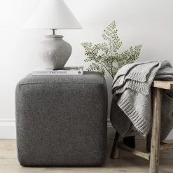 Covercraft Cube Ottoman - Dark Grey Seating