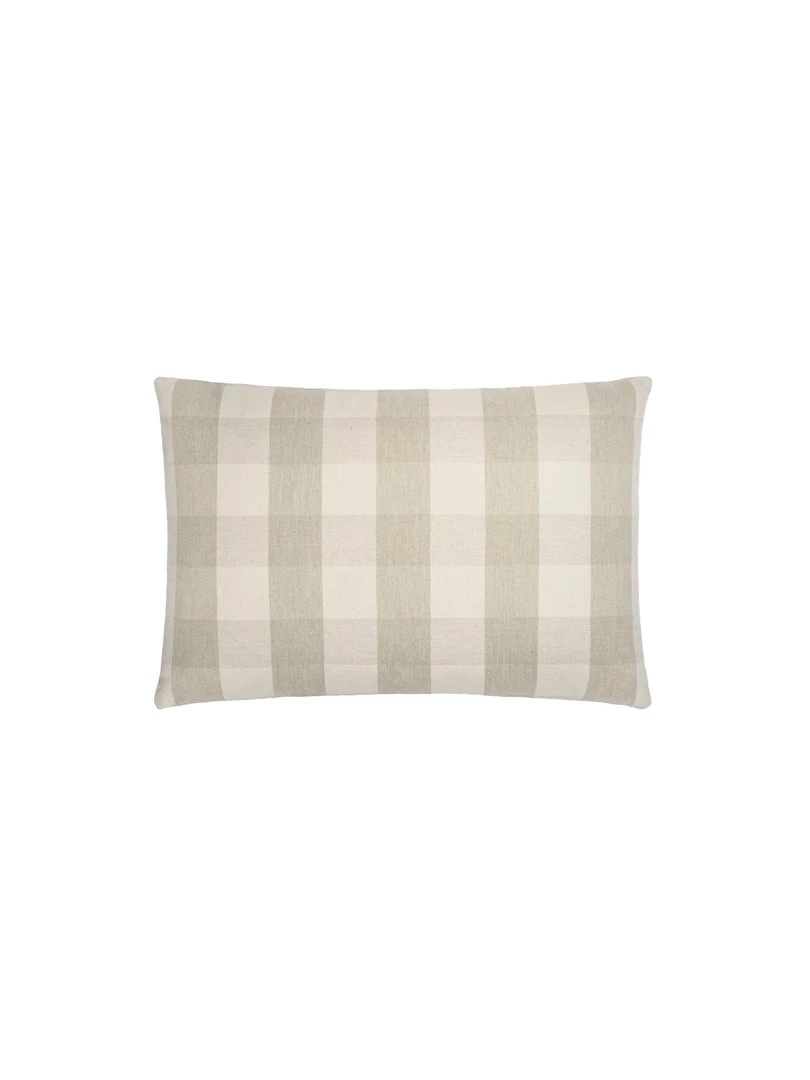 Covercraft Farmhouse Check Cream Lumbar Cushion