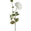 Hudson Home Faux Stems Faux White Dahlia Stem