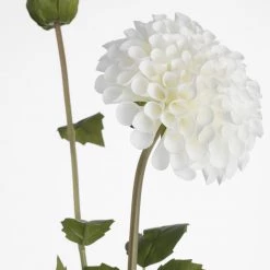 Hudson Home Faux Stems Faux White Dahlia Stem