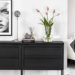 Rowico Drop Ship Epsom Side Cabinet - Black