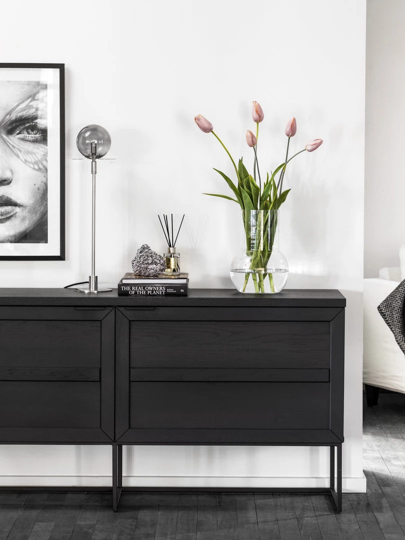 Rowico Drop Ship Epsom Side Cabinet - Black