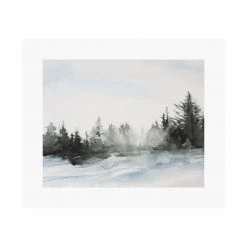 Zig Zag Art Prints Evergreens In The Distance I Art Print