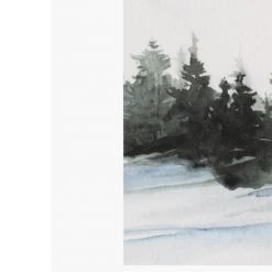 Zig Zag Art Prints Evergreens In The Distance I Art Print