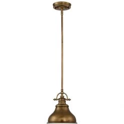 Elstead Drop Ship Pendants Finley Weathered Brass Mini Pendant