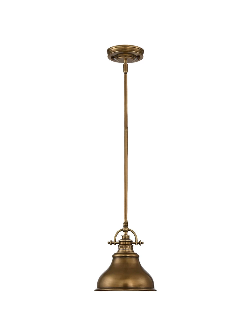 Elstead Drop Ship Pendants Finley Weathered Brass Mini Pendant