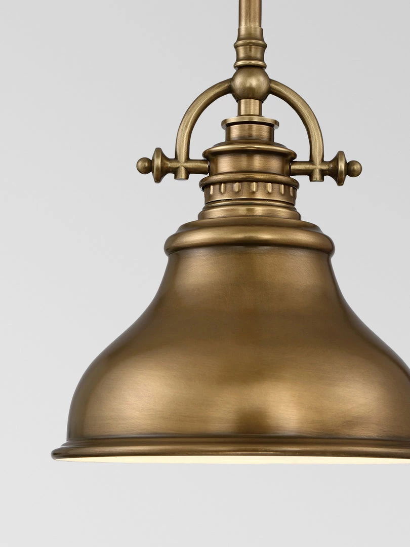 Elstead Drop Ship Pendants Finley Weathered Brass Mini Pendant