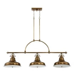 Elstead Drop Ship Finley Weathered Brass Island Pendant