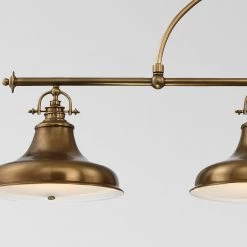 Elstead Drop Ship Finley Weathered Brass Island Pendant