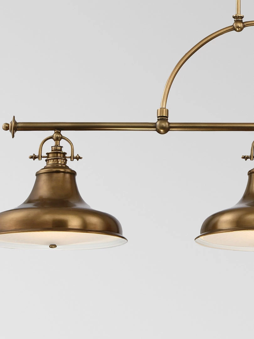 Elstead Drop Ship Finley Weathered Brass Island Pendant