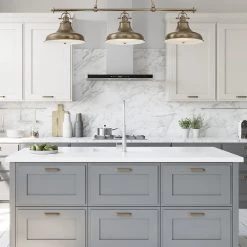 Elstead Drop Ship Finley Weathered Brass Island Pendant