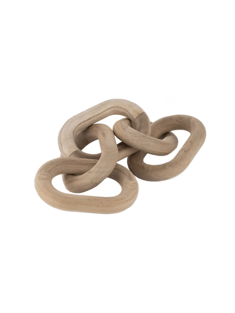 Hudson Home Decorative Objects Wooden Chain Ornament Large