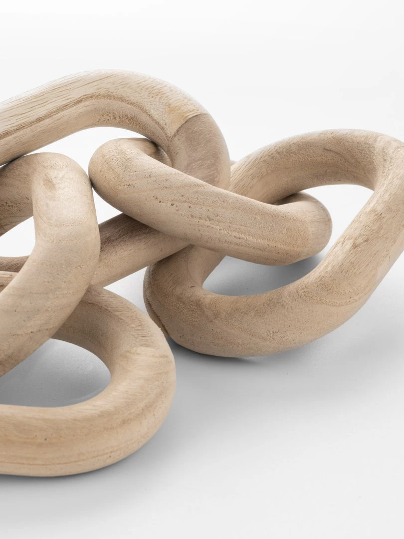 Hudson Home Decorative Objects Wooden Chain Ornament Large