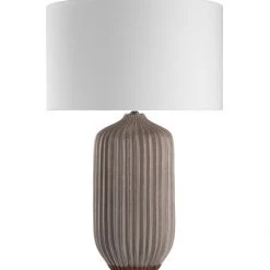 Pacific Sale Adelphi Grey Stoneware Large Table Lamp