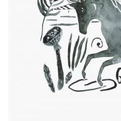 Zig Zag Art Forest Animals Art Print