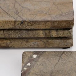 Be Home Forest Marble Square Coasters, Set Of 4