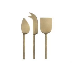 Be Home Forged Gold Cheese Knives, Set Of 3