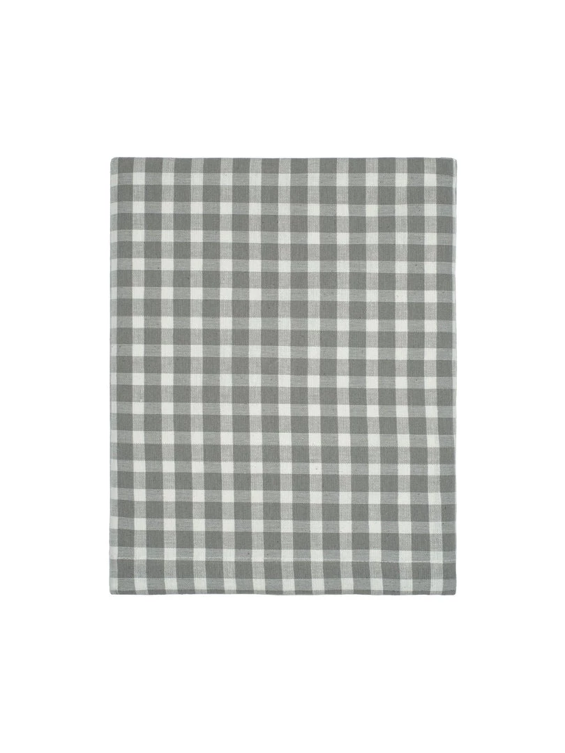 Waltons Kitchen Gingham Mink And Cream Tablecloth