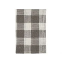 Hudson Home Gingham Tea Towel Warm Grey
