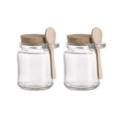 Garden Trading Glass Jars With Spoon New