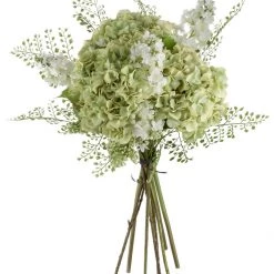 Bundle Green Hydrangea & White Lilac Arrangement Faux Arrangements