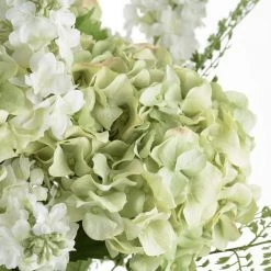 Bundle Green Hydrangea & White Lilac Arrangement Faux Arrangements