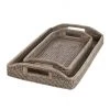 Roudham Trading Trays Grey Rattan Tray
