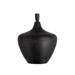 Pacific Grooved Mango Wood Black Lamp Base Lamp Bases