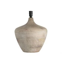 Pacific Grooved Natural Mango Wood Lamp Base Lamp Bases