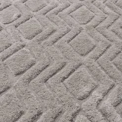 Asiatic Drop Ship Rugs Harrie Shaggy Diamond Greige Rug