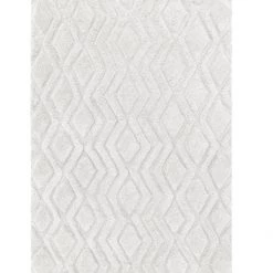 Asiatic Drop Ship Harrie Shaggy Diamond Off White Rug