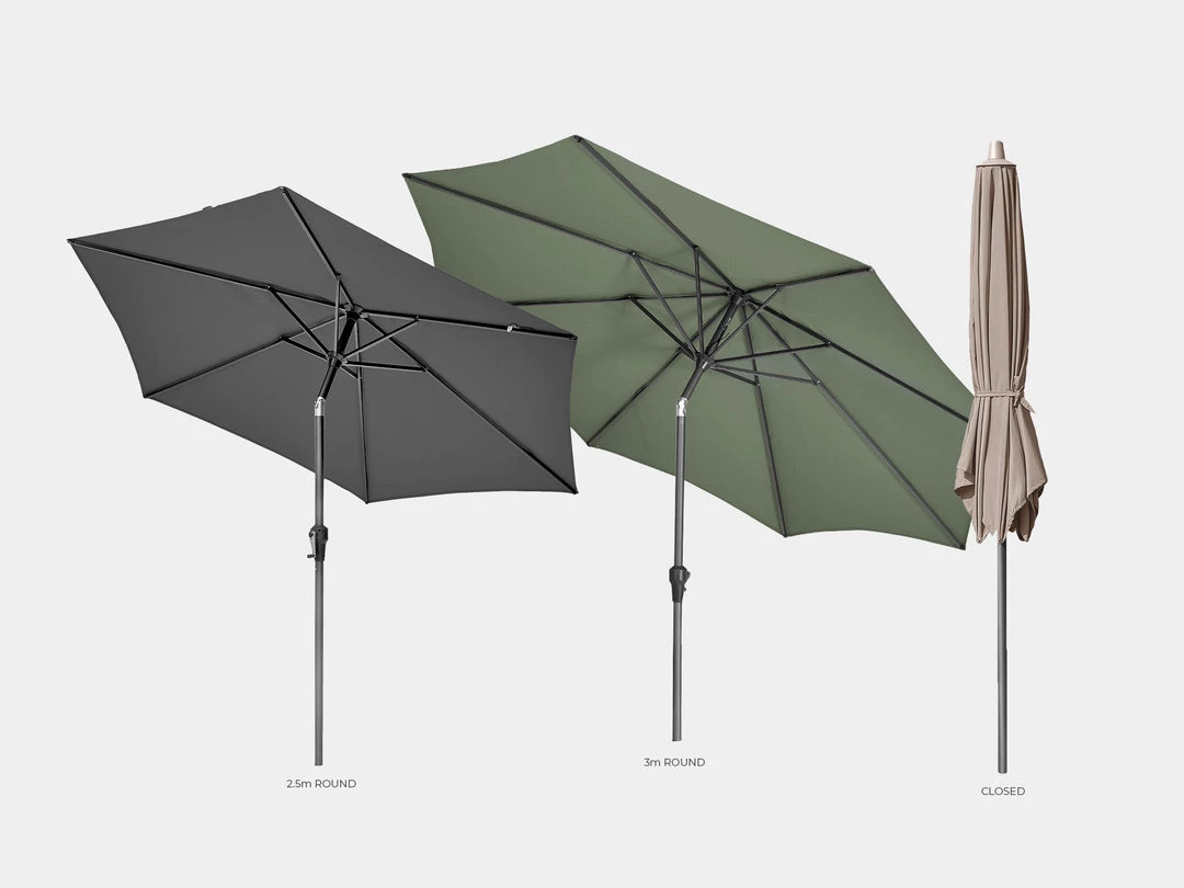 Pacific Drop Ship Riva - 2.5m & 3m Round Parasols