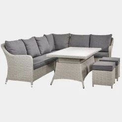 Pacific Drop Ship Garden Seating St Lucia Corner Set Grey