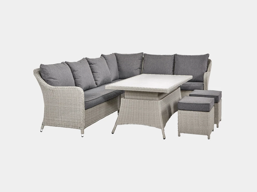 Pacific Drop Ship Garden Seating St Lucia Corner Set Grey