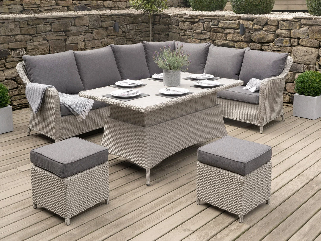 Pacific Drop Ship Garden Seating St Lucia Corner Set Grey