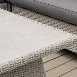 Pacific Drop Ship Garden Seating St Lucia Corner Set Grey