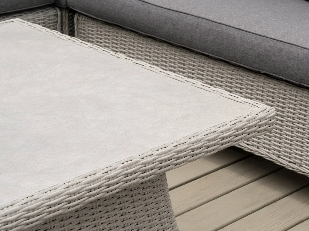 Pacific Drop Ship Garden Seating St Lucia Corner Set Grey