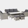Pacific Drop Ship Garden Seating St Lucia Lounge Set Grey