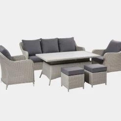 Pacific Drop Ship Garden Seating St Lucia Lounge Set Grey