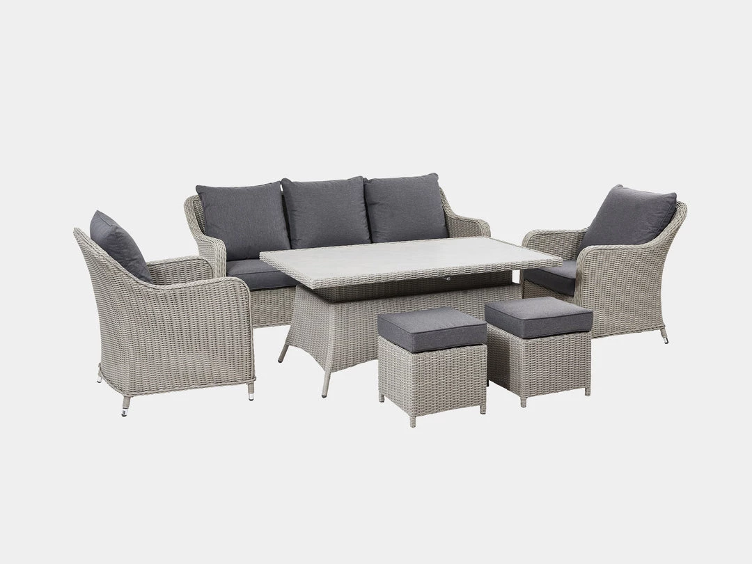 Pacific Drop Ship Garden Seating St Lucia Lounge Set Grey