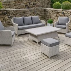 Pacific Drop Ship Garden Seating St Lucia Lounge Set Grey
