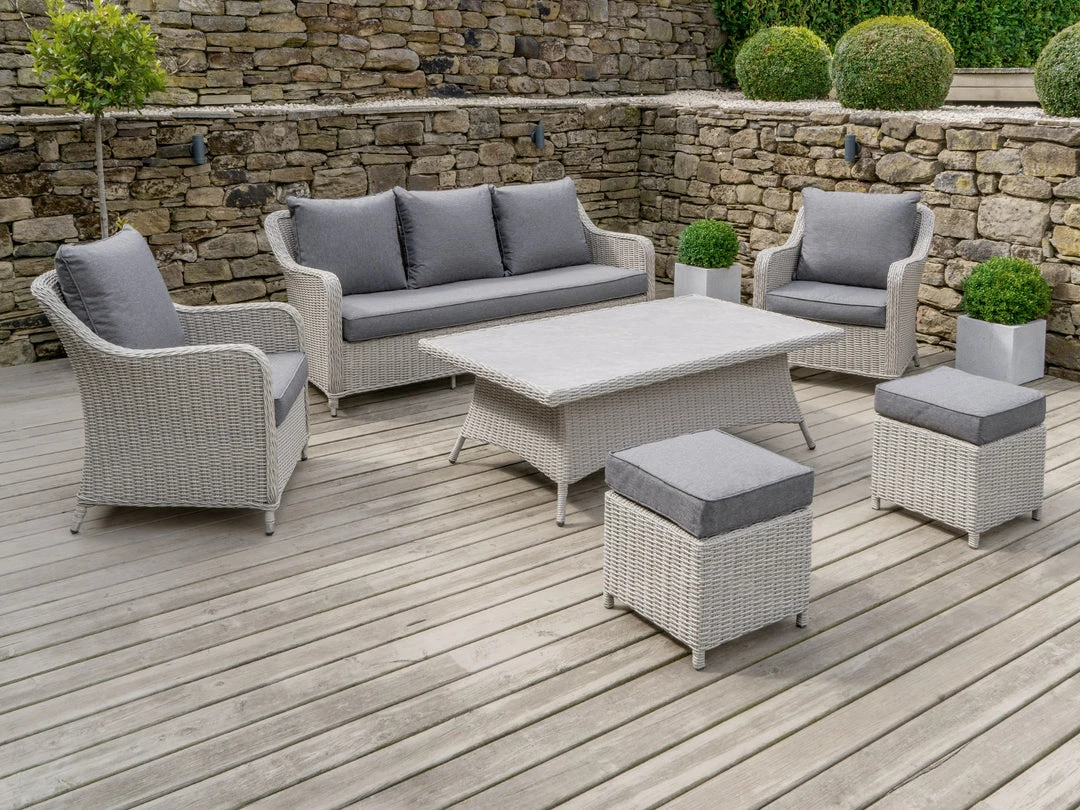 Pacific Drop Ship Garden Seating St Lucia Lounge Set Grey