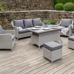 Pacific Drop Ship Garden Seating St Lucia Lounge Set Grey