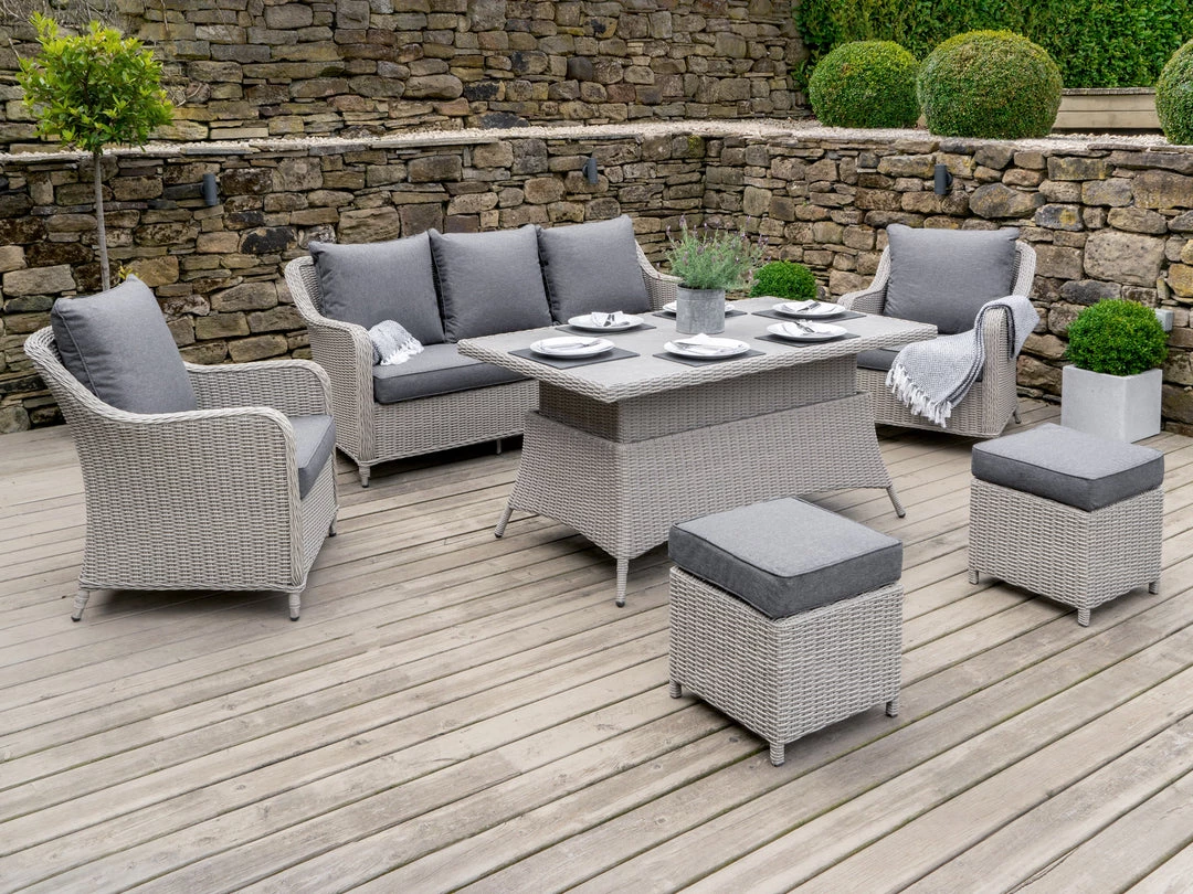 Pacific Drop Ship Garden Seating St Lucia Lounge Set Grey