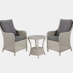 Pacific Drop Ship St Lucia Bistro Set Grey