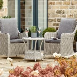 Pacific Drop Ship St Lucia Bistro Set Grey