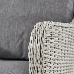 Pacific Drop Ship Garden Seating St Lucia 4 Seat Dinner Set Grey