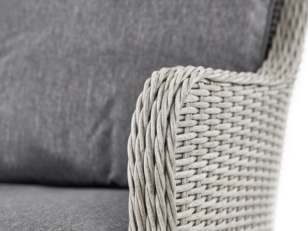 Pacific Drop Ship Garden Seating St Lucia 4 Seat Dinner Set Grey