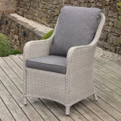 Pacific Drop Ship Garden Seating St Lucia 4 Seat Dinner Set Grey